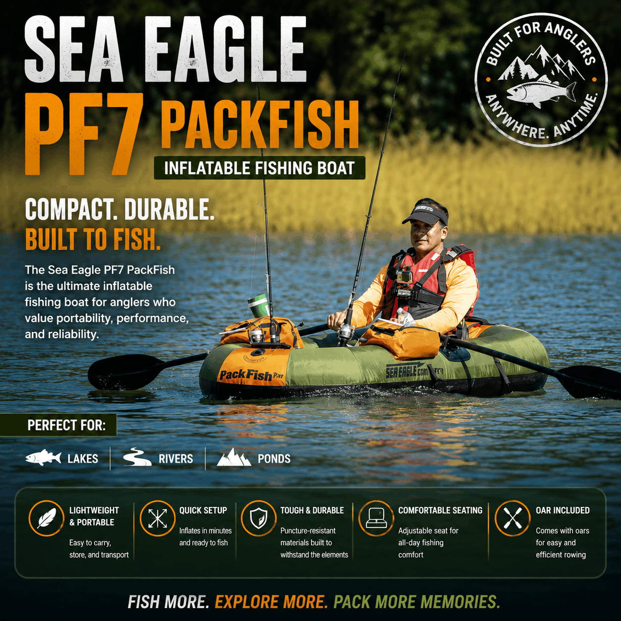 Sea Eagle PF7 PackFish Inflatable Fishing Boat Sea Eagle PF7 PackFish Inflatable Fishing Boat