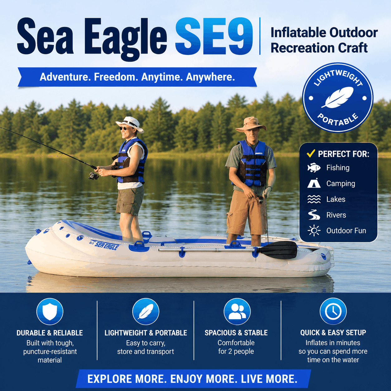 Sea Eagle SE9 Inflatable Outdoor Recreation Craft Sea Eagle SE9 Inflatable Outdoor Recreation Craft