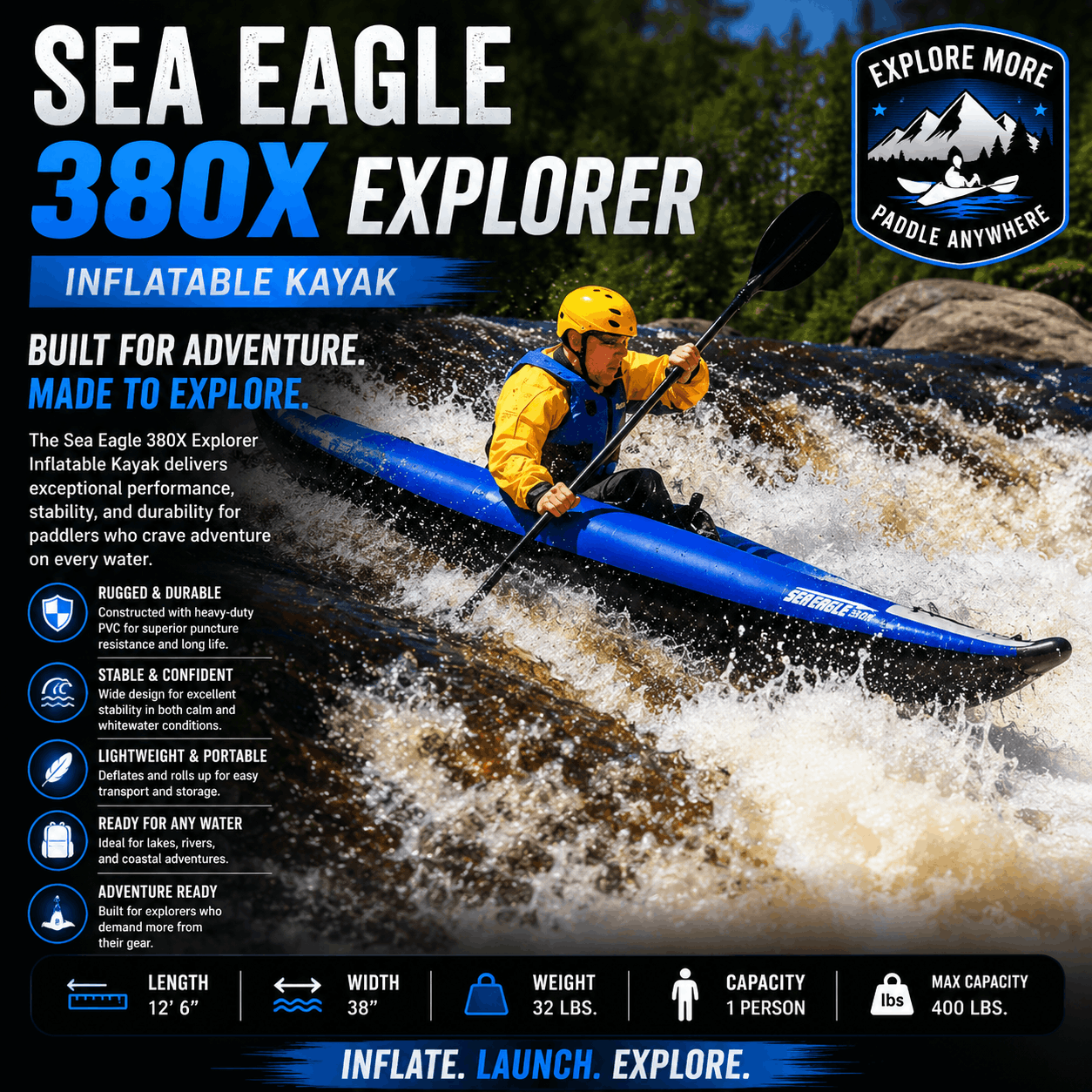 Sea Eagle 380X Explorer Inflatable Kayak Sea Eagle 380X Explorer Inflatable Kayak