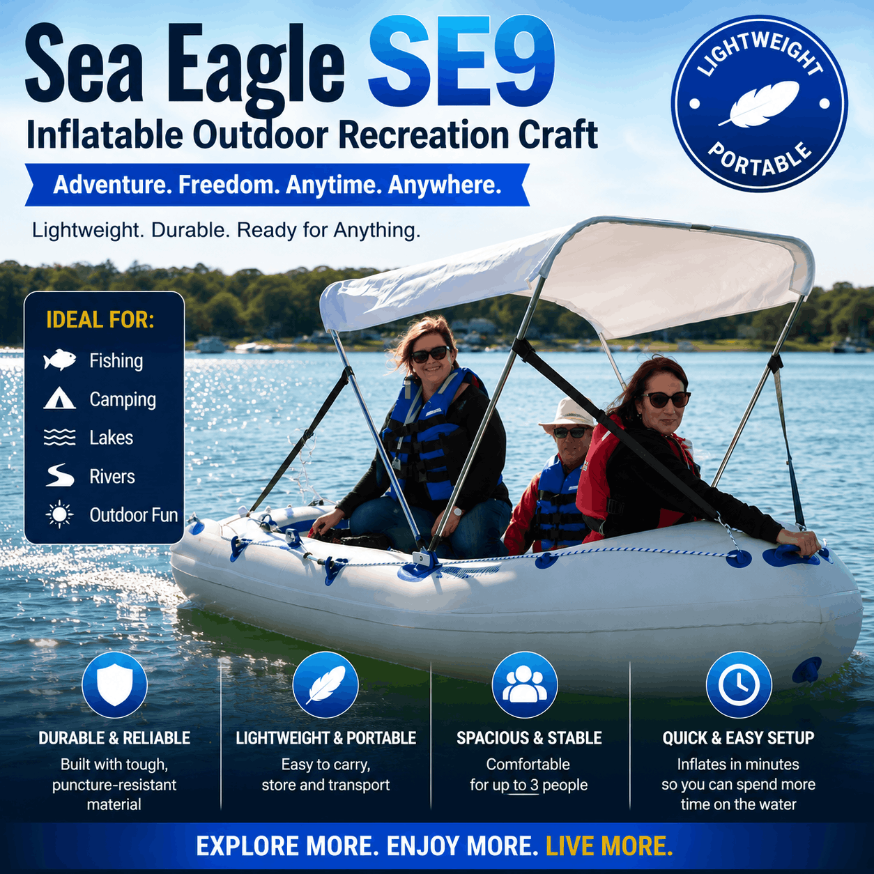 Sea Eagle SE9 Inflatable Outdoor Recreation Craft Sea Eagle SE9 Inflatable Outdoor Recreation Craft