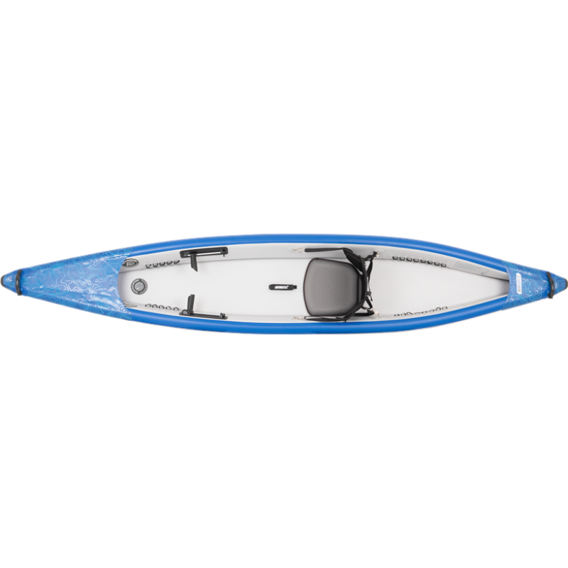 Sea Eagle RazorLite 393RL Inflatable Kayak Blue and white kayak on a white background
