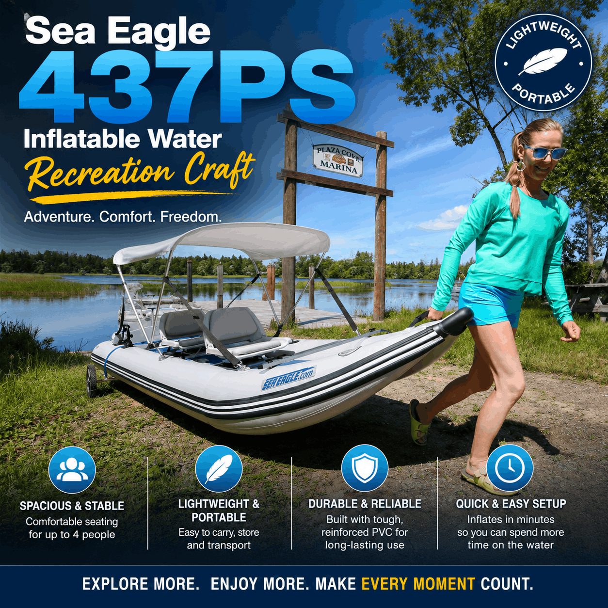 Sea Eagle 437PS Inflatable Water Recreation Craft Sea Eagle 437PS Inflatable Water Recreation Craft