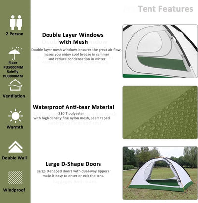 Ultralight 2 Person Backpacking Tent 2