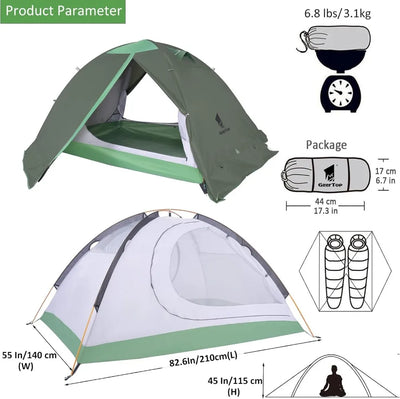 Ultralight 2 Person Backpacking Tent 3