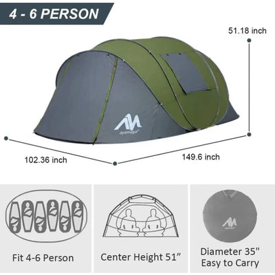 6 Person Camping Double Layer Tent 3