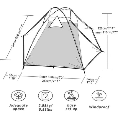 2-4 Person Lightweight Camping Tent 6