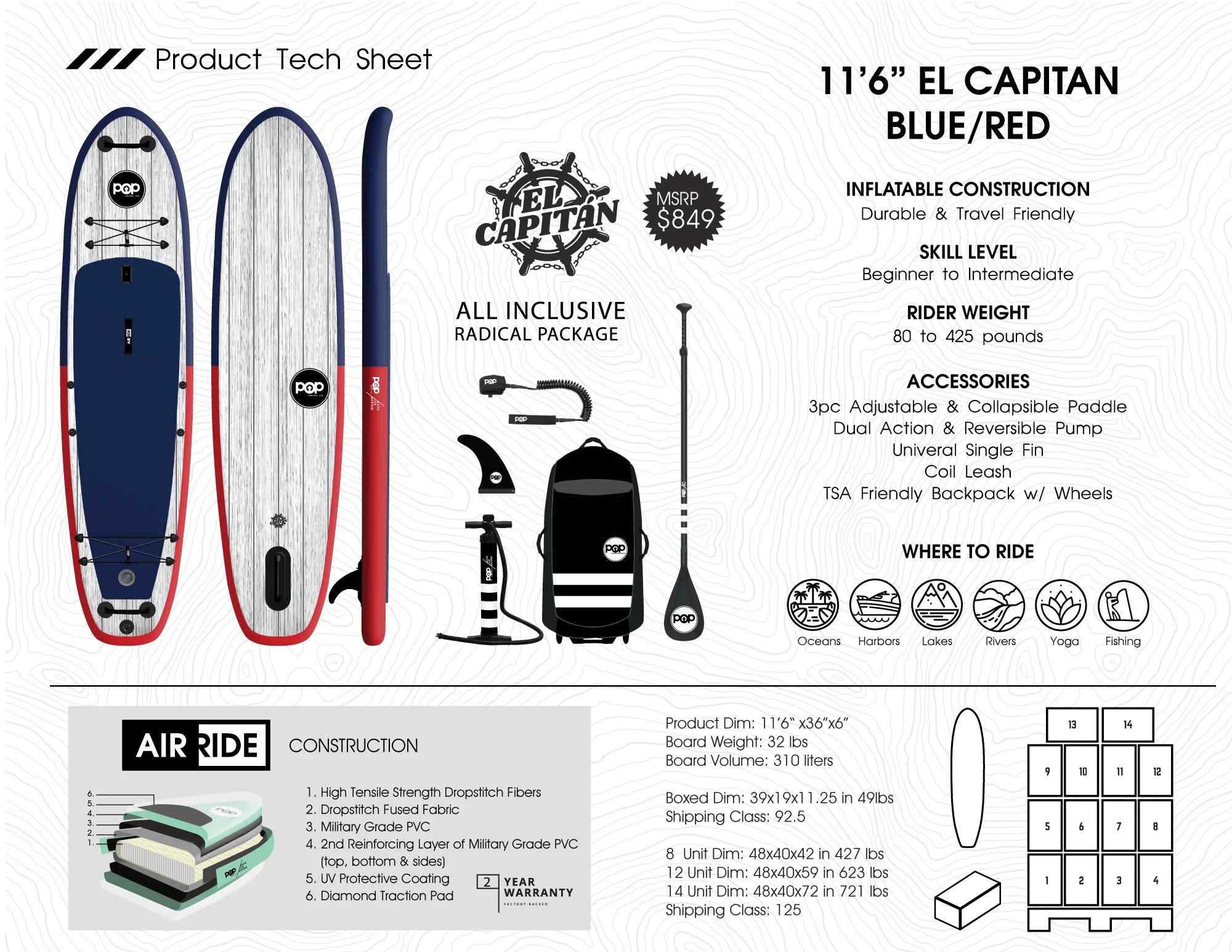 POP Board 11’6 El Capitan Inflatable SUP POP Board 11’6 El Capitan Inflatable SUP 18