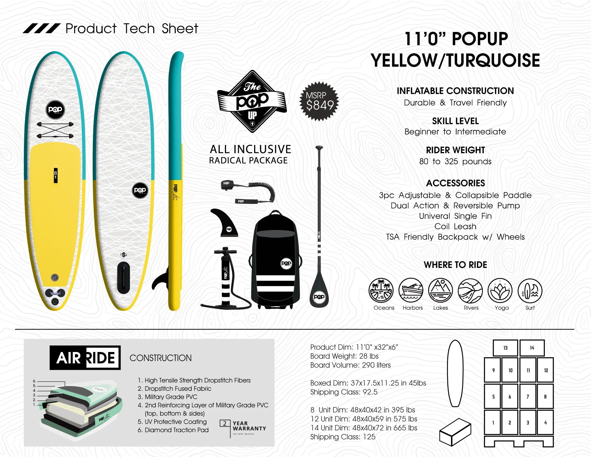 POP Board 11' POPUP Inflatable Paddleboard POP Board 11' POPUP Inflatable Paddleboard 19
