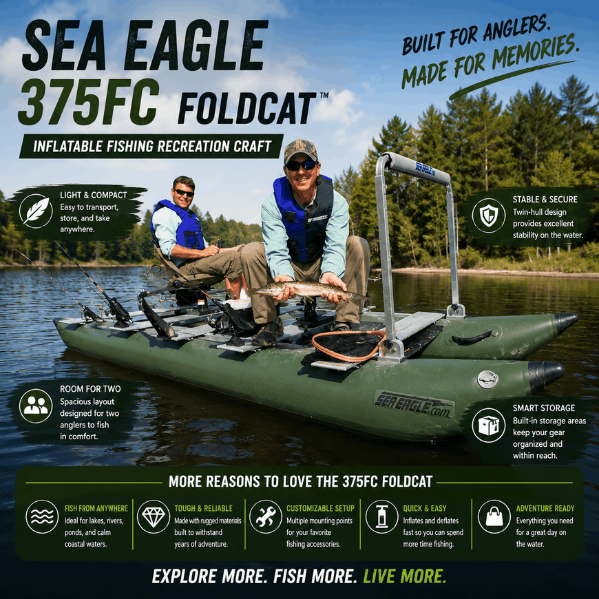 Sea Eagle 375FC FoldCat Inflatable Fishing Recreation Craft