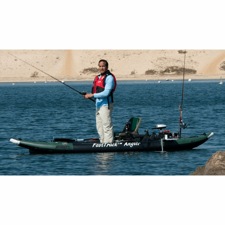 385FTA Fasttrack Angler 1–2-Person Inflatable Green Fishing Kayak-Rigid  Keel, Rugged, Drop Stitch Floor w/Seat(s), Paddle(s), Pump & Bag (385FTA  Fasttrack Angerl Swivel Seat Fishing Rig Kayak) : : Sports &  Outdoors