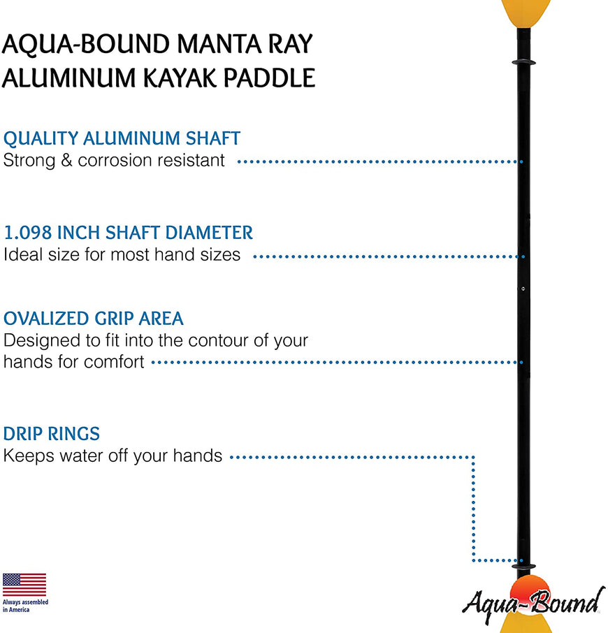 AQUA-BOUND MANTA RAY ALUMINUM KAYAK PADDLE