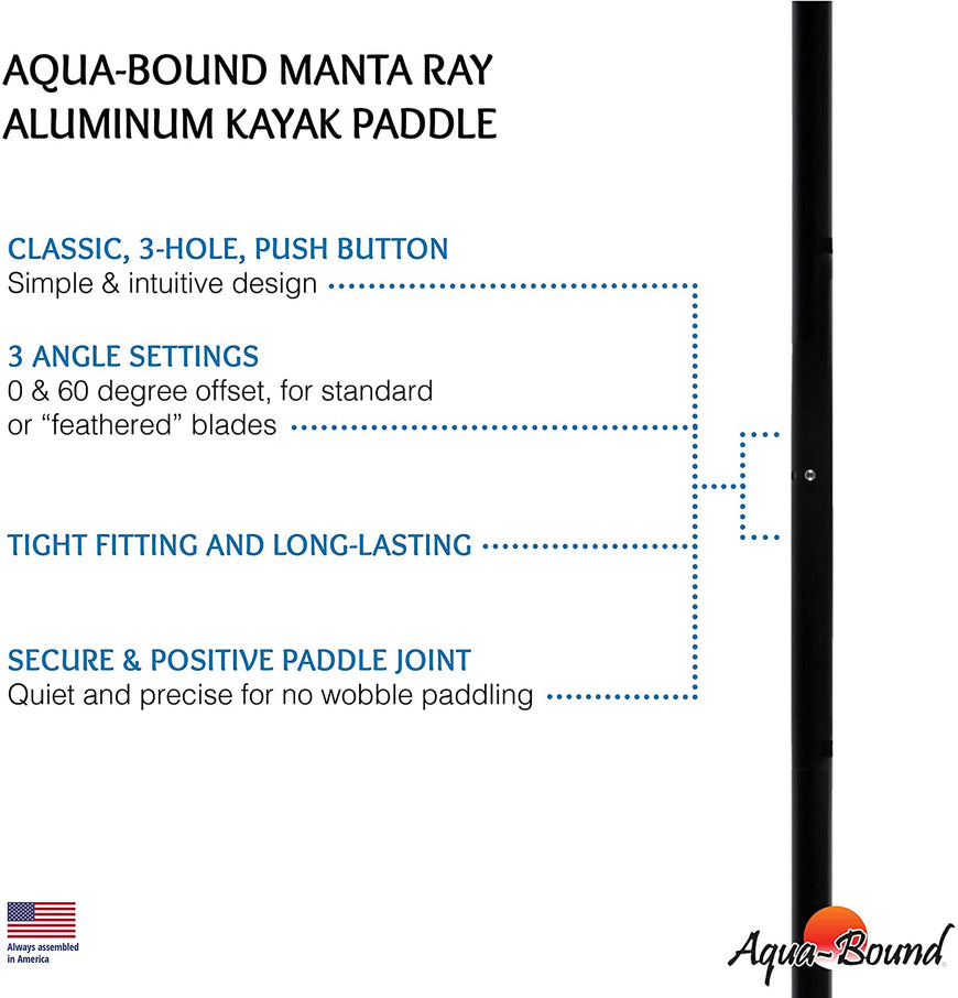 AQUA-BOUND MANTA RAY ALUMINUM KAYAK PADDLE