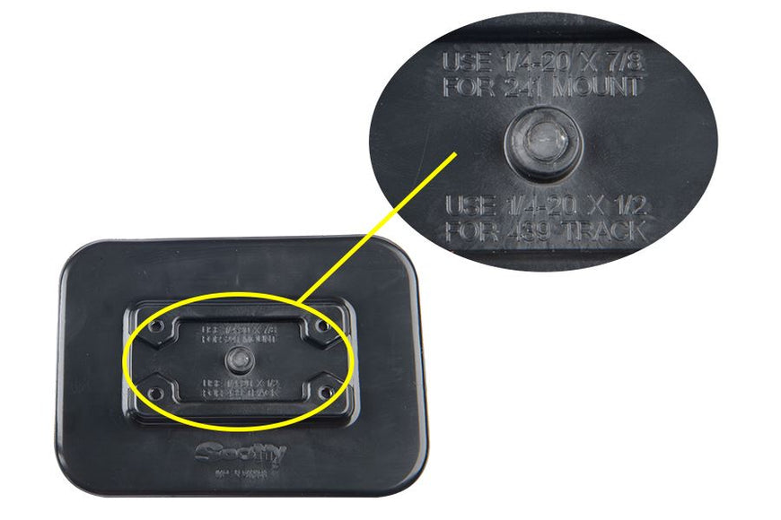 Scotty Glue-on Black Mounting Pad w/ Glue